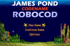 James Pond: Codename Robocod title screen for GameBoy Advance
